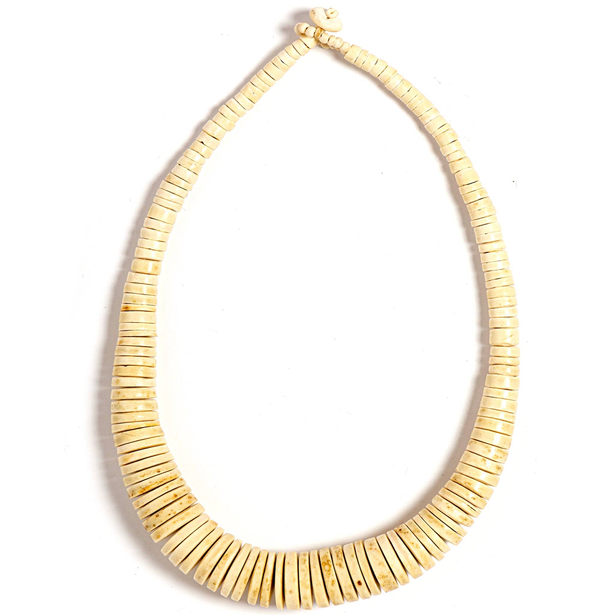 NK601 Graduated Coco Disc Necklaces: Turquoise-blue