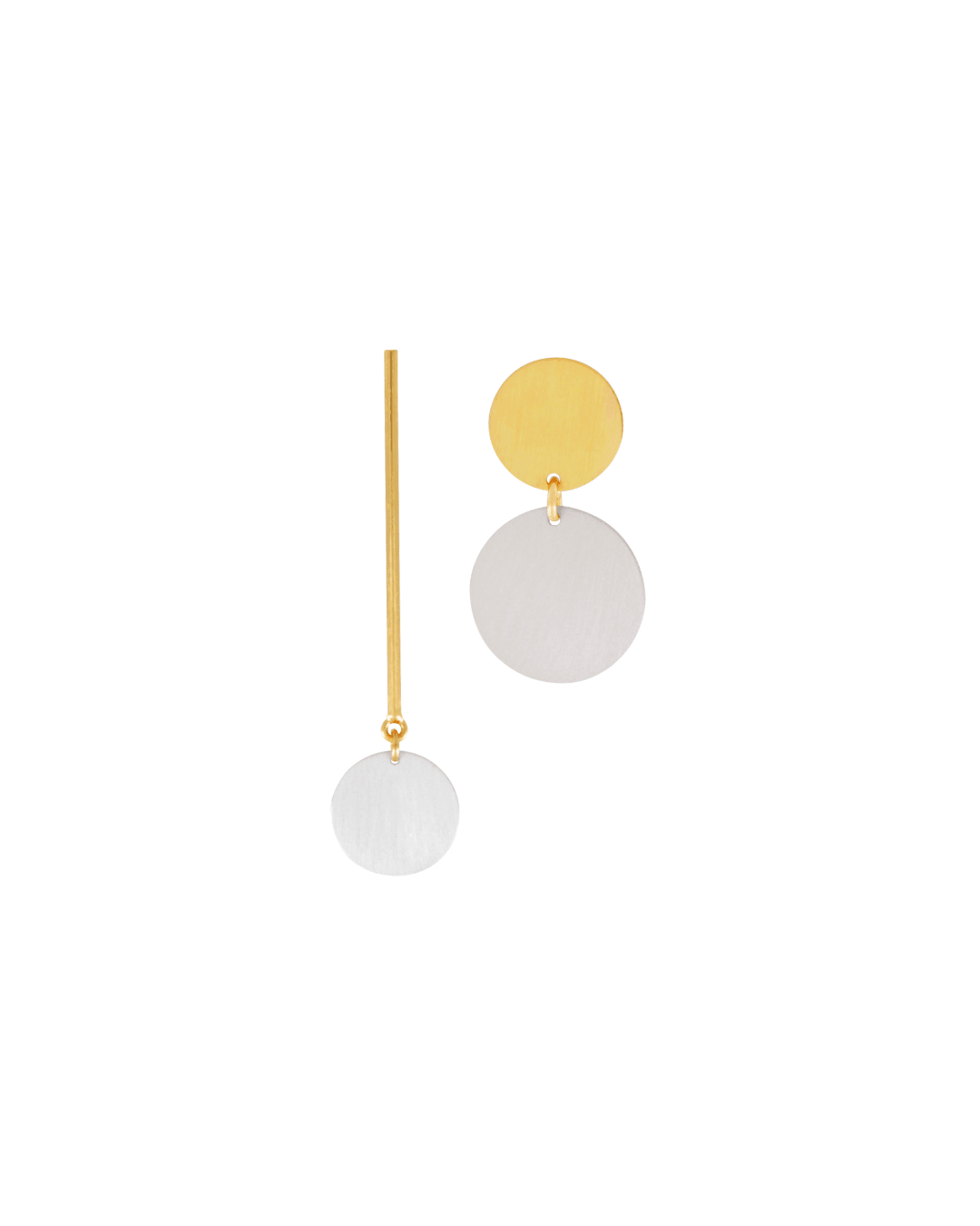 Theia IN:STORE 2 Tone Asymmetrical Dot Earring Gold Plating