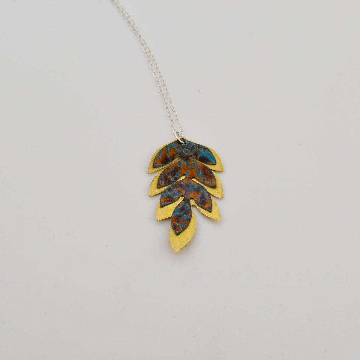 Double Fern Leaf Necklace