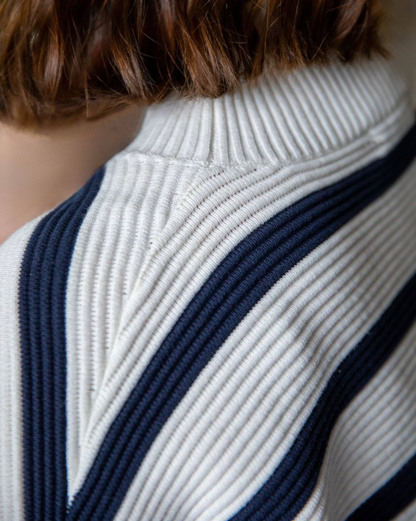 Vicki Jumper | Stripe | Navy/Ivory