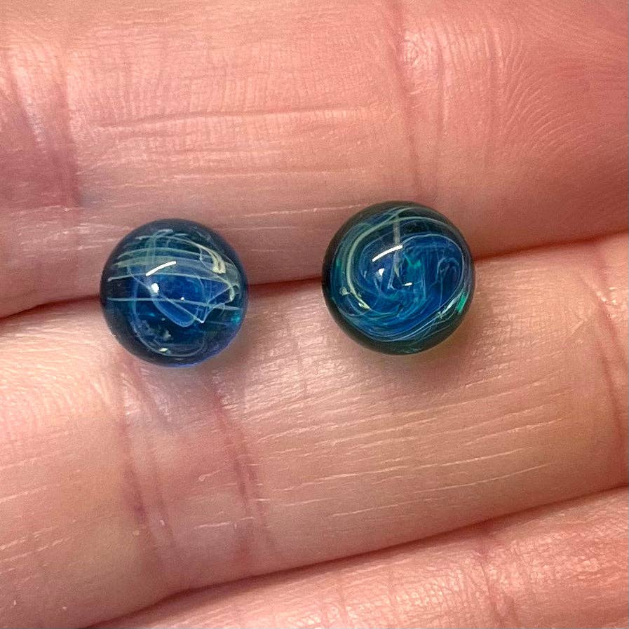 Polaris Celestial Studs, Handmade Glass
