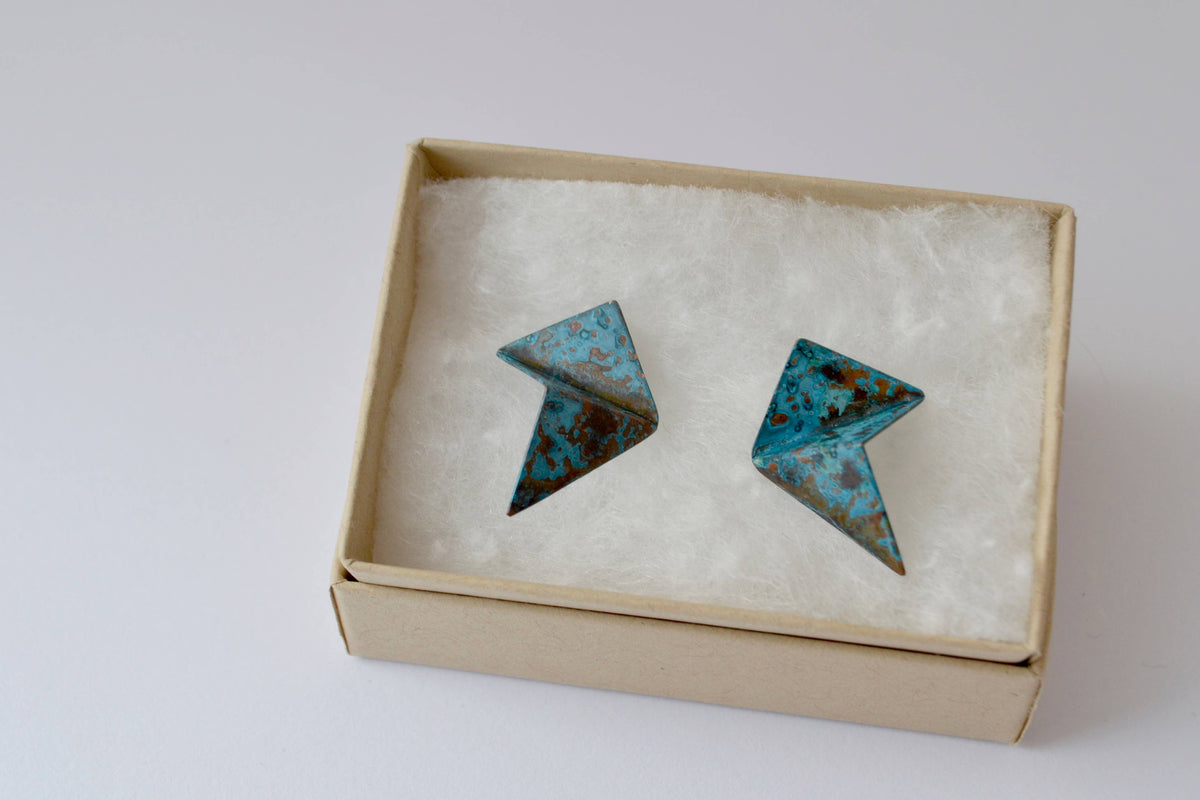 Origami Stud Earrings: Design 1