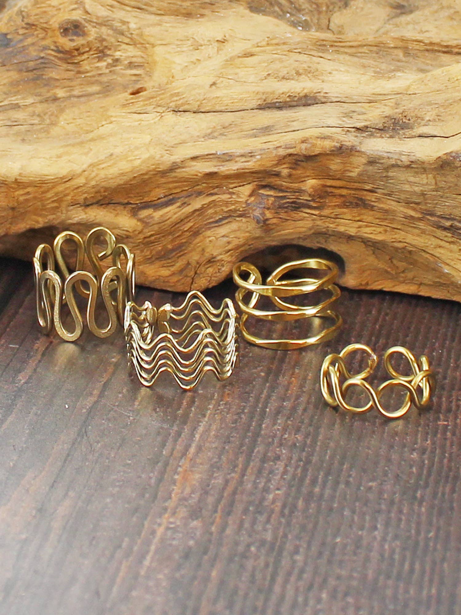 ADJUSTABLE METAL RING GOLD