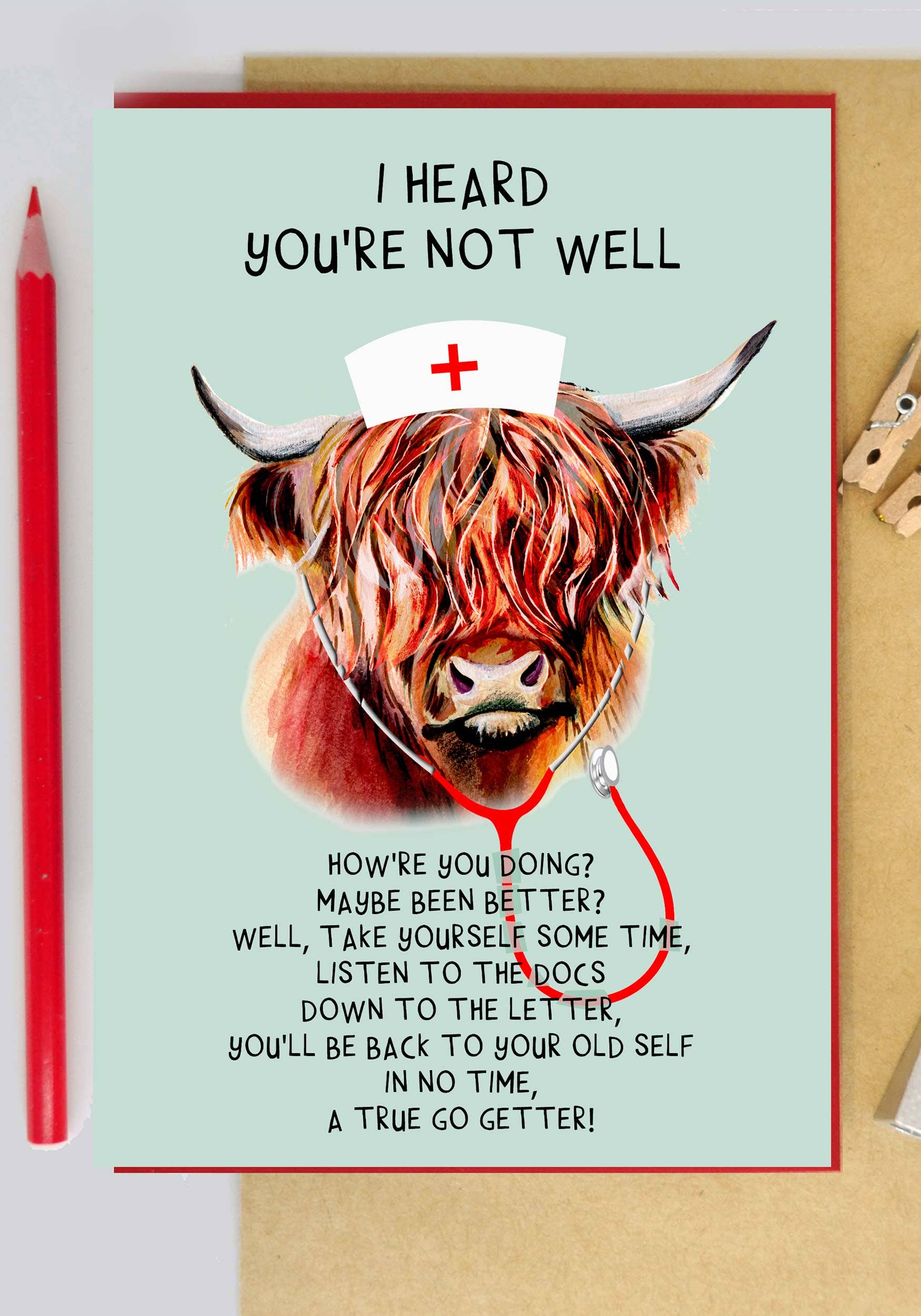 ‘I Heard You’re Not Well’ Get Well Soon Card WWGW11