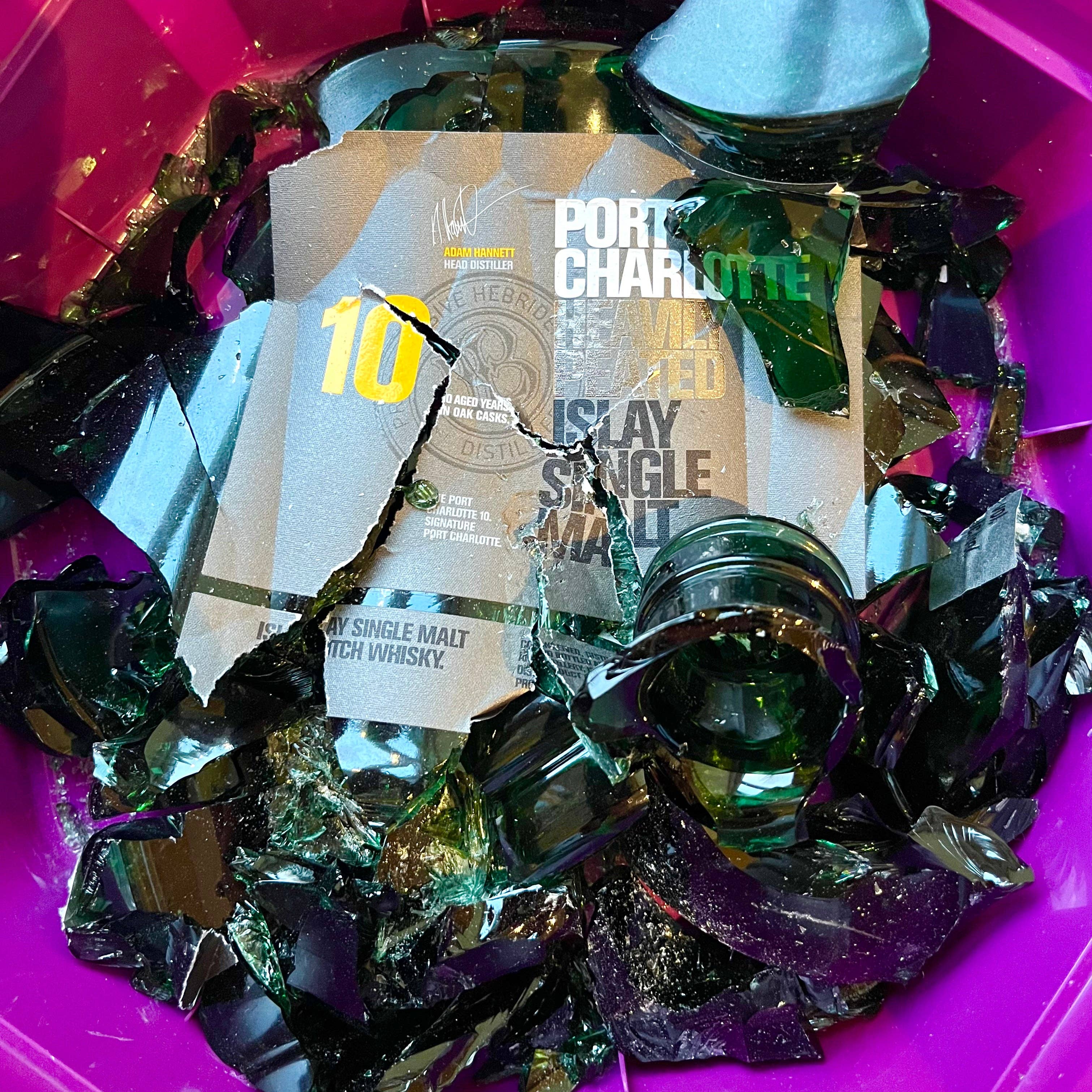 Green and Palladium Whisky Bottle Studs, Recycled Glass and Surgical Steel