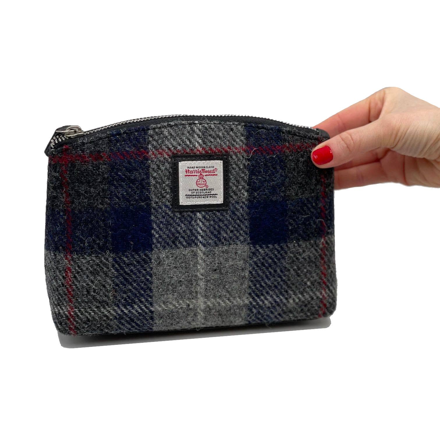 Harris Tweed Cosmetic Bag Blue Check