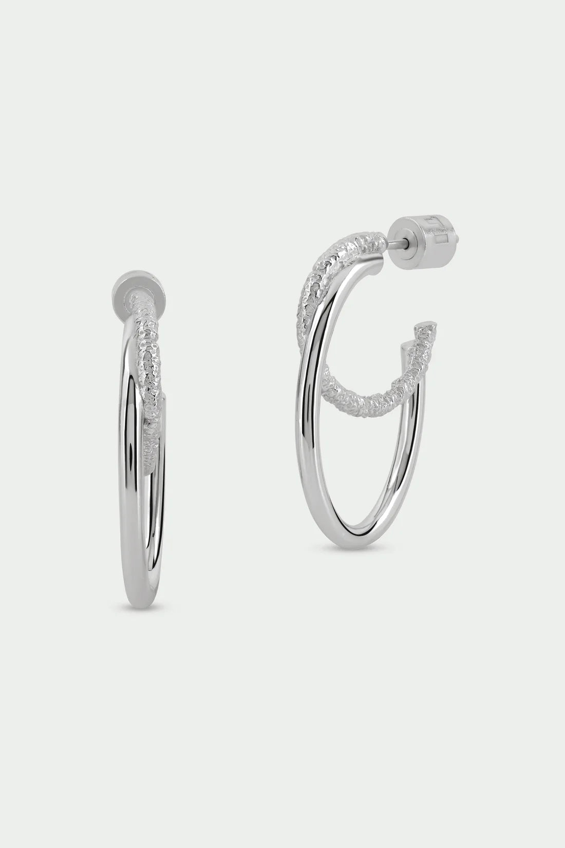 Silver rhythm earrings