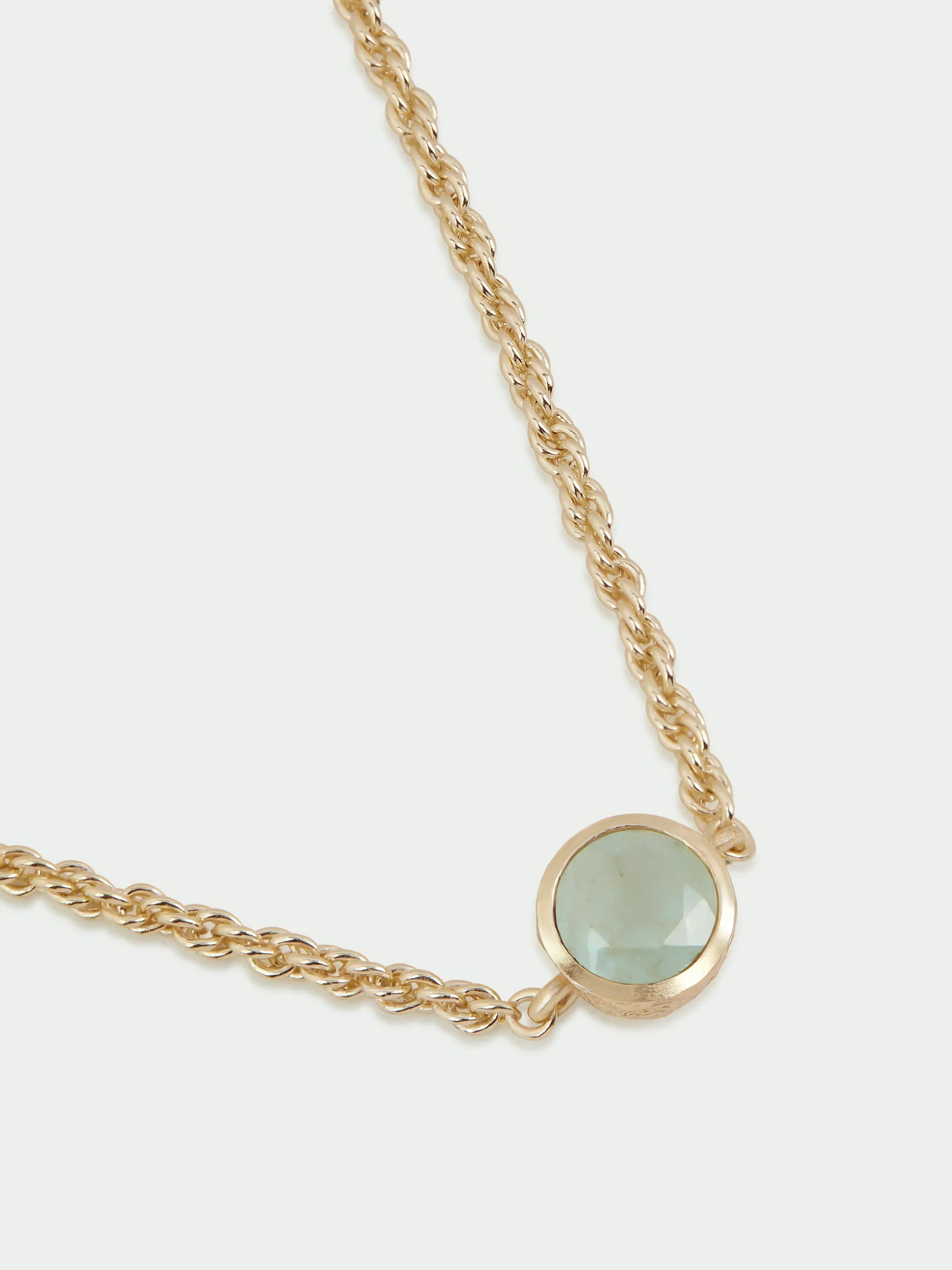 Gold Aquamarine Birthstone Bracelet