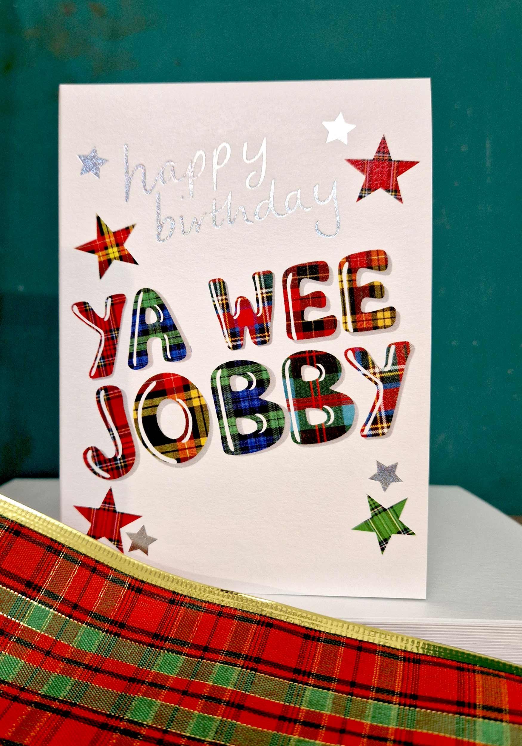 Tartan Words Birthday Ya Wee Jobby Card WWTW67