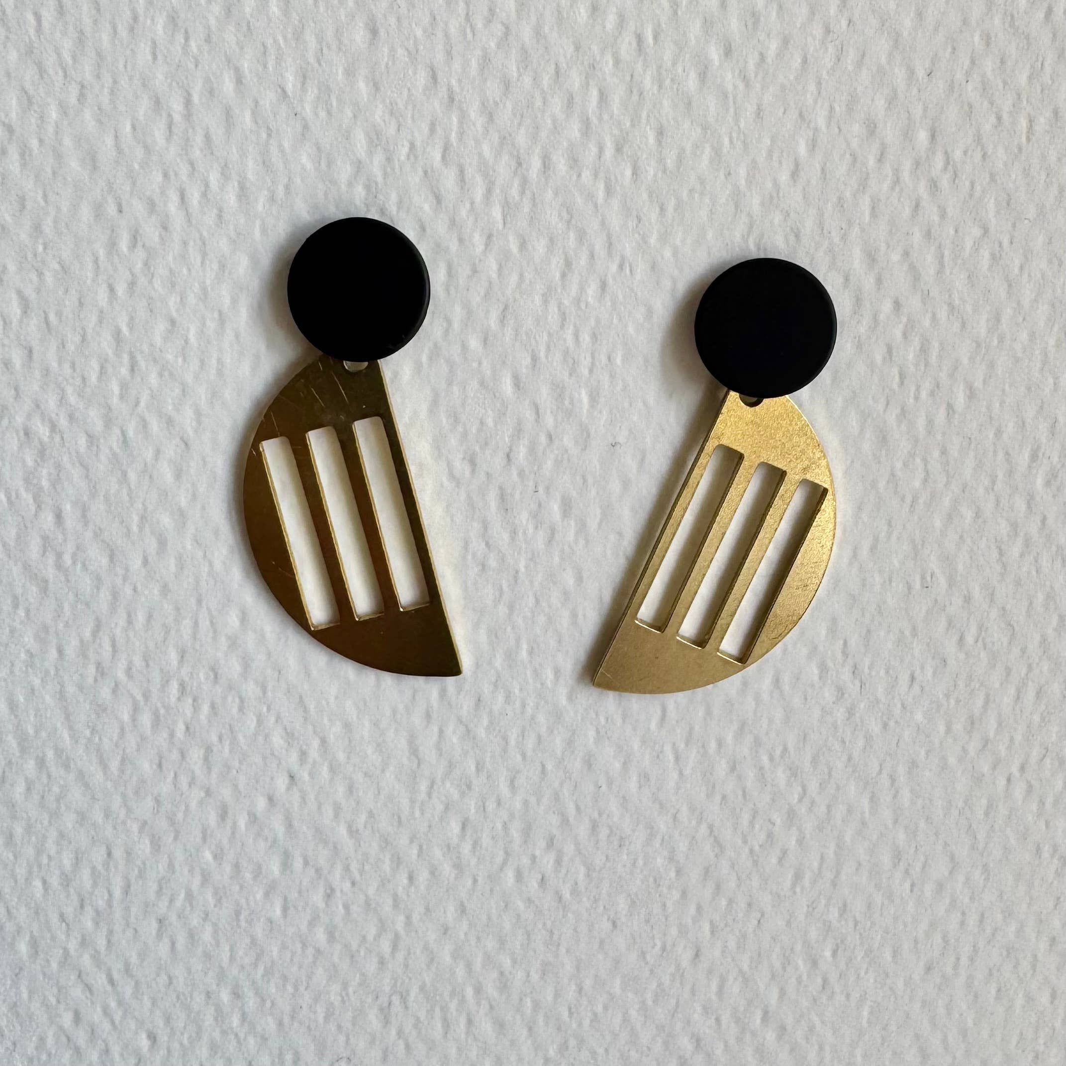 Bauhaus Collection | Parallel Earrings | BH002: Black