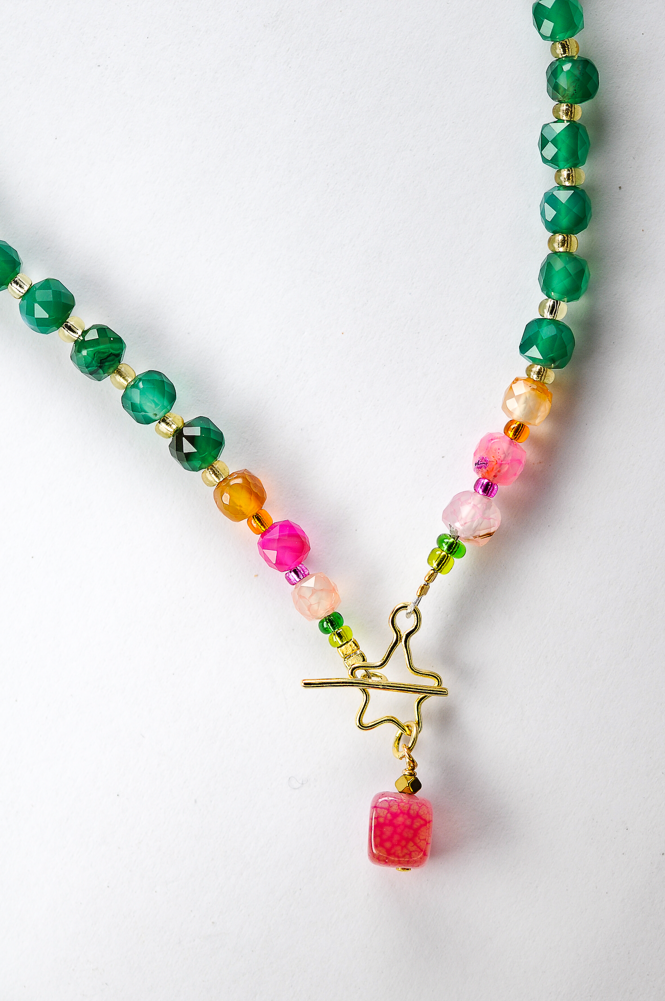 Green and Pink Necklace