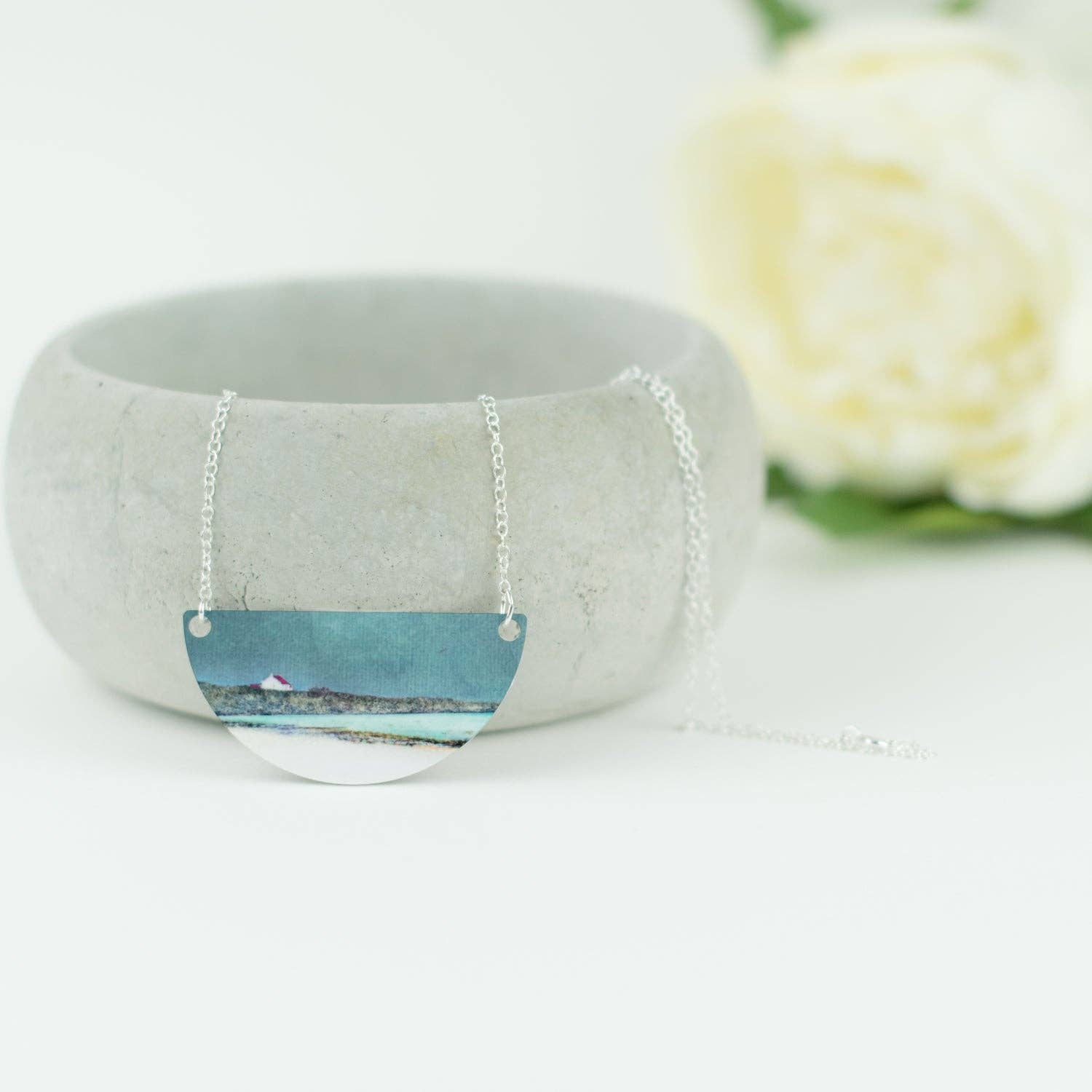 Barra Red Croft Aluminium and Silver Small Necklace