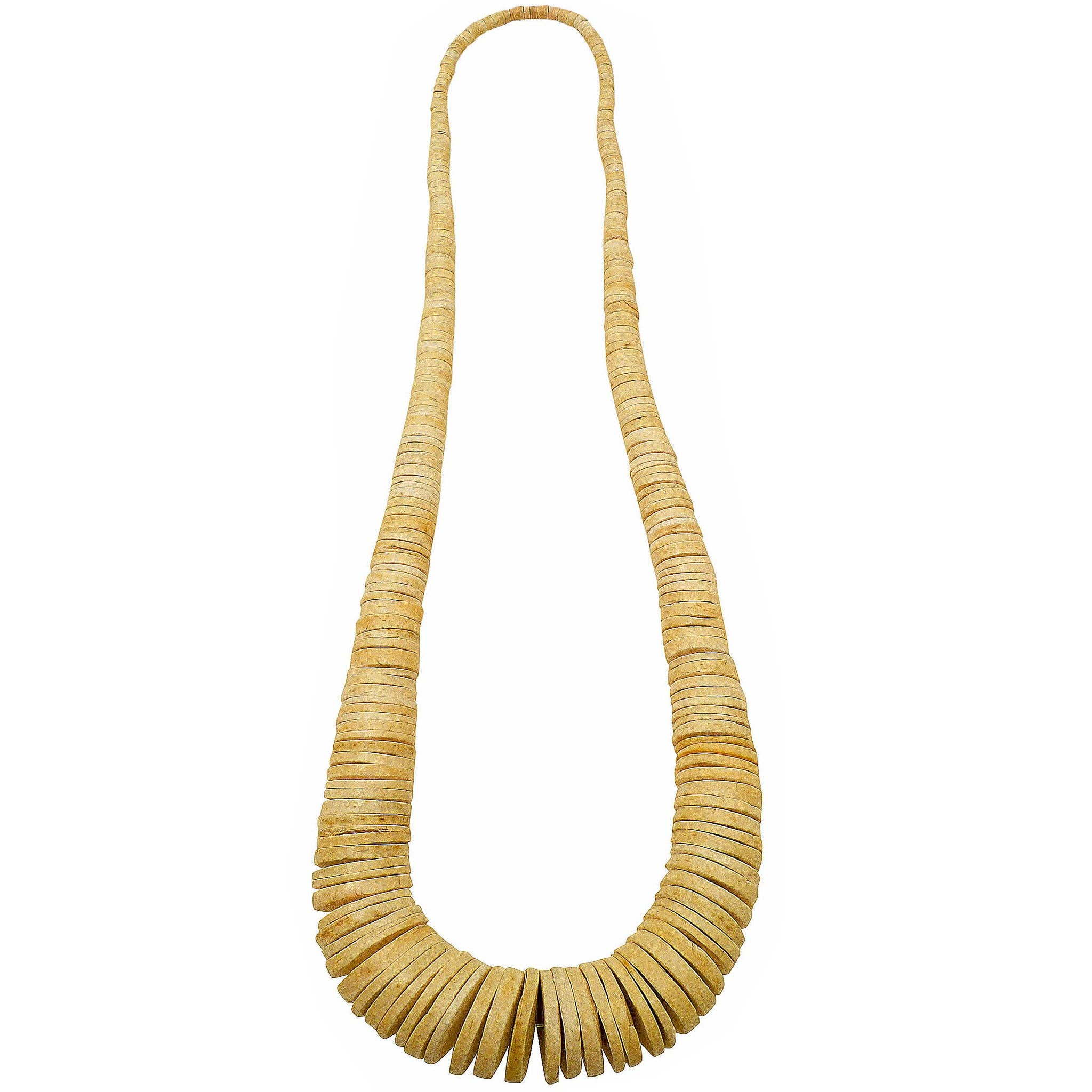 H1838 Long Graduated Coco Necklaces (x5 colours): Lime Green
