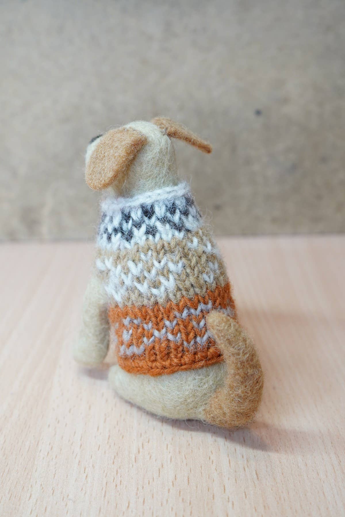Laura - Hand Felted Wool Labrador Dog Standing Decoration: One Colour