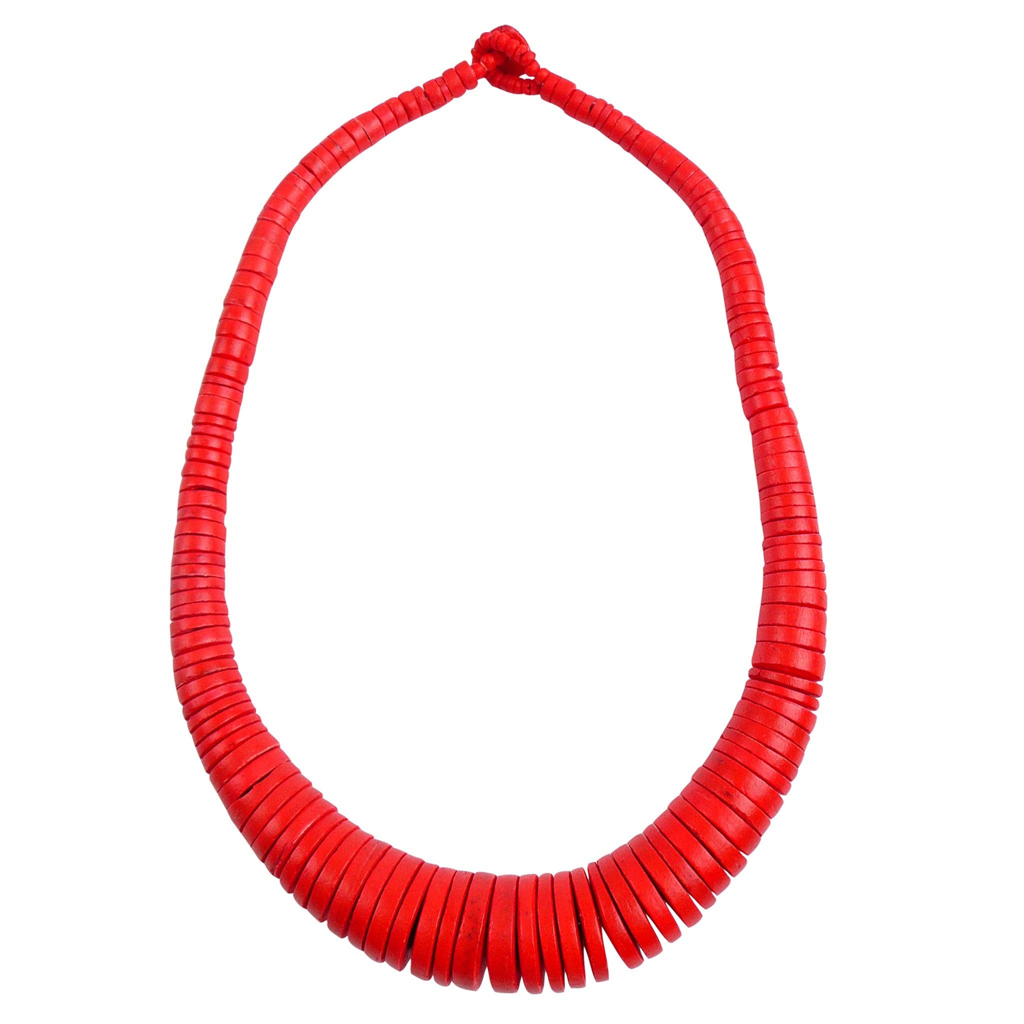 NK601 Graduated Coco Disc Necklaces: Lime-green