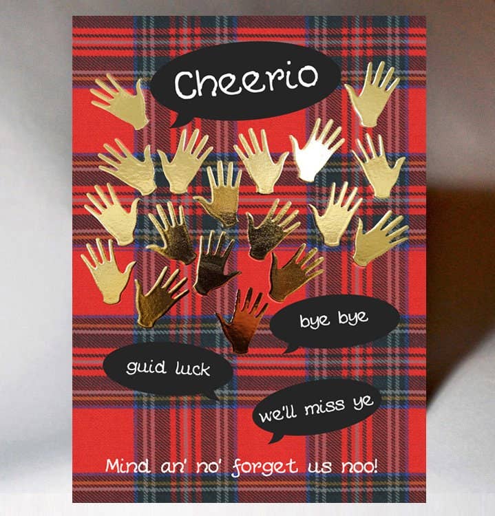 Bon Voyage Cheerio Card