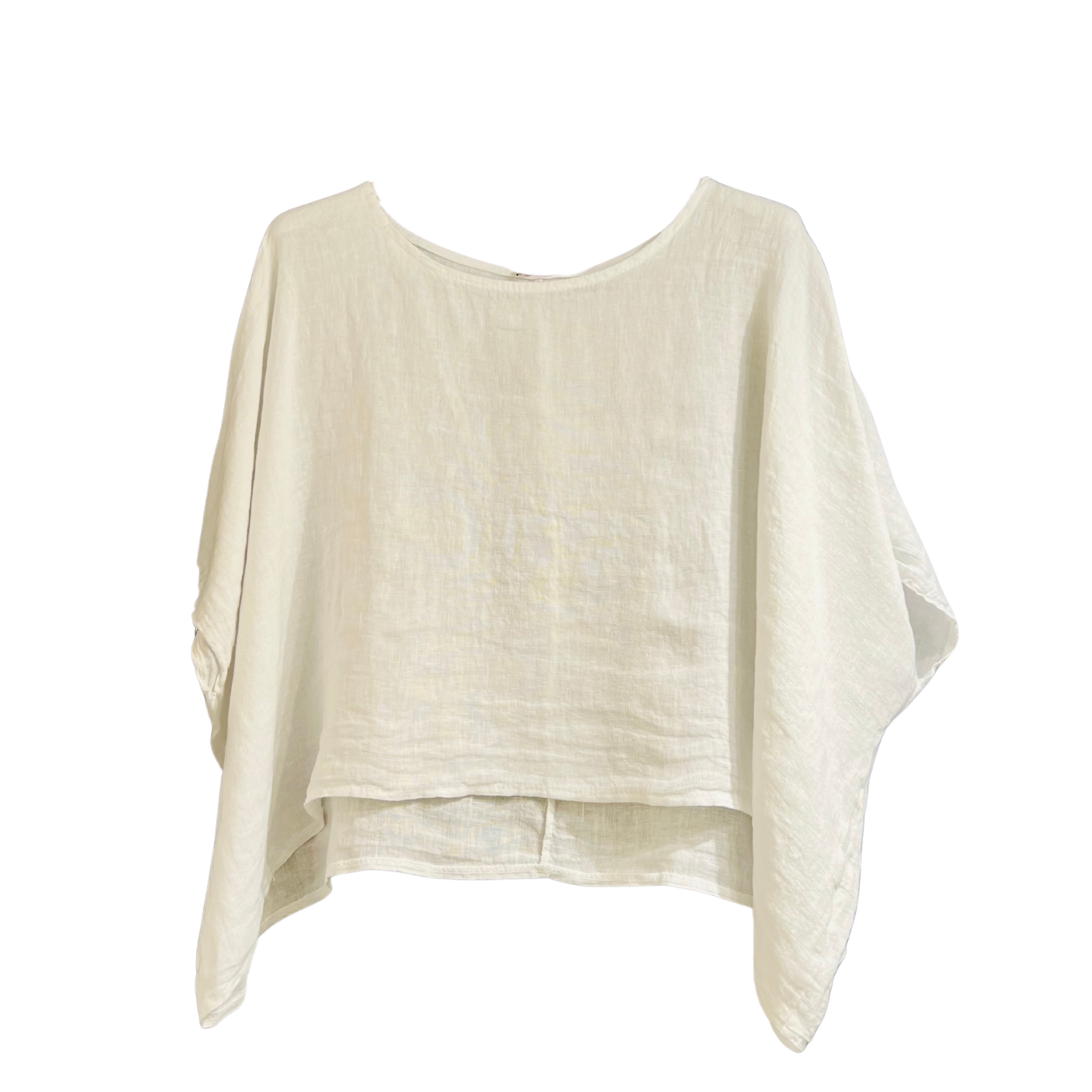White linen Layering Top