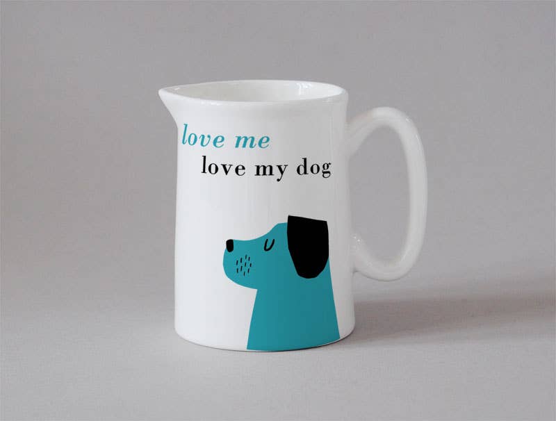 Happiness Jugs: Happiness Small Jug Dog Olive