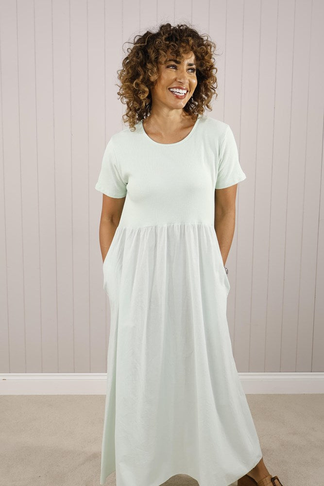 Mint Cap sleeve dress