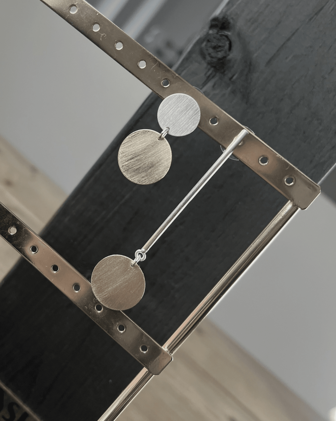 Theia IN:STORE 2 Tone Asymmetrical Dot Earring Gold Plating