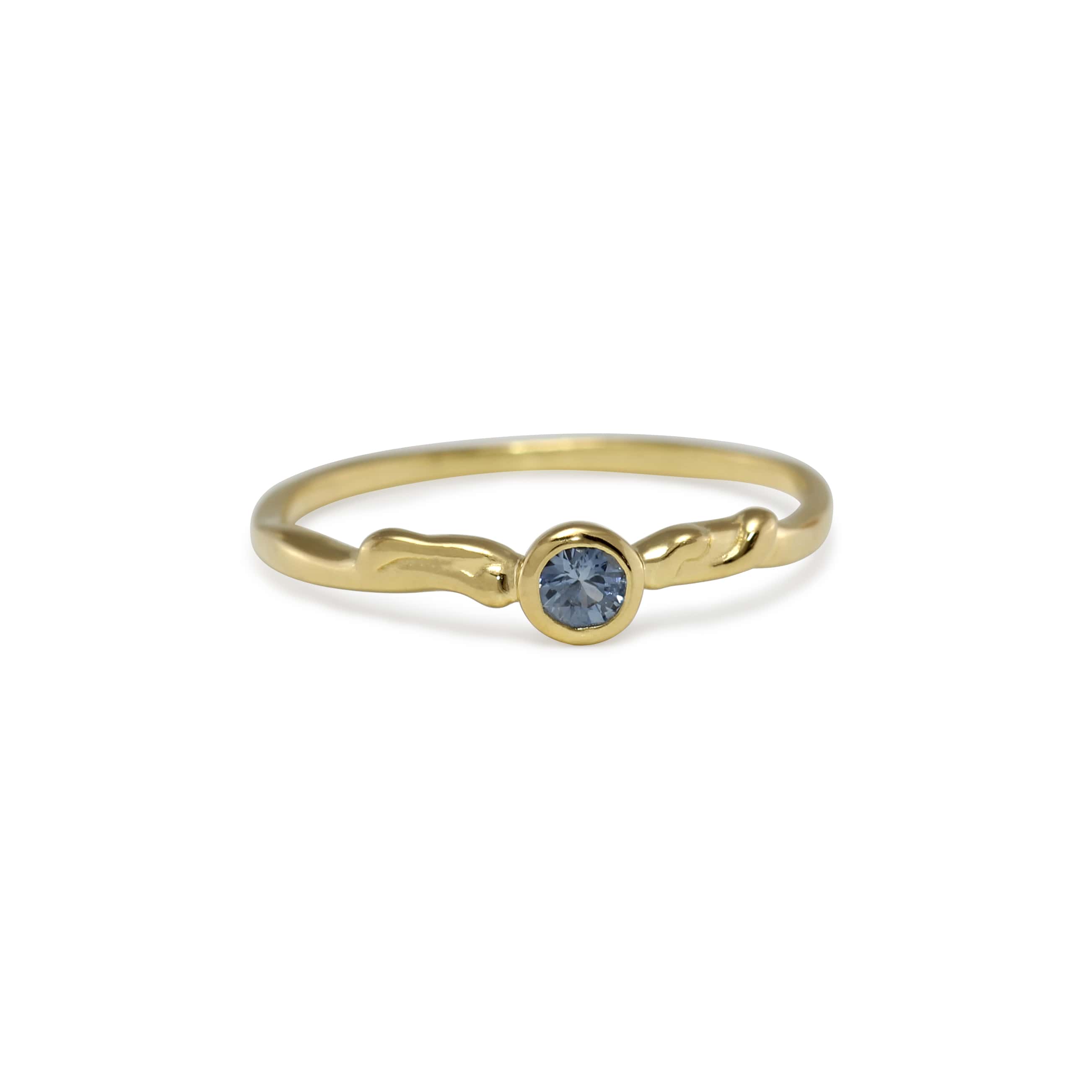 Blue Sapphire Gold Vermeil Ring: M