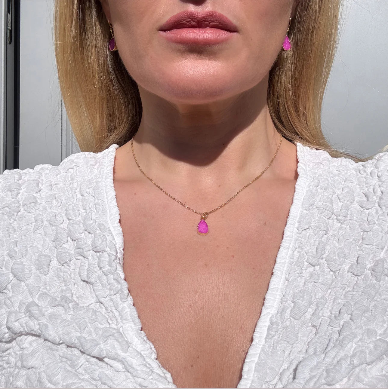 Pink Dainty Necklace