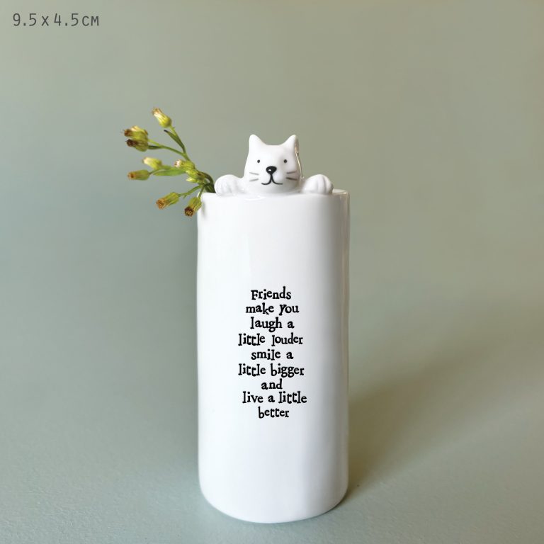 Friends We Meet Cat Vase