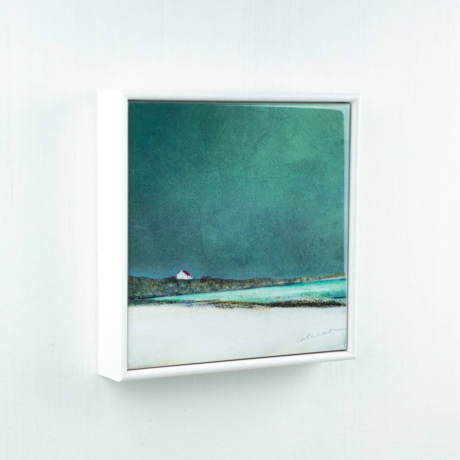 The Red Croft Barra Wood Framed ceramic art print