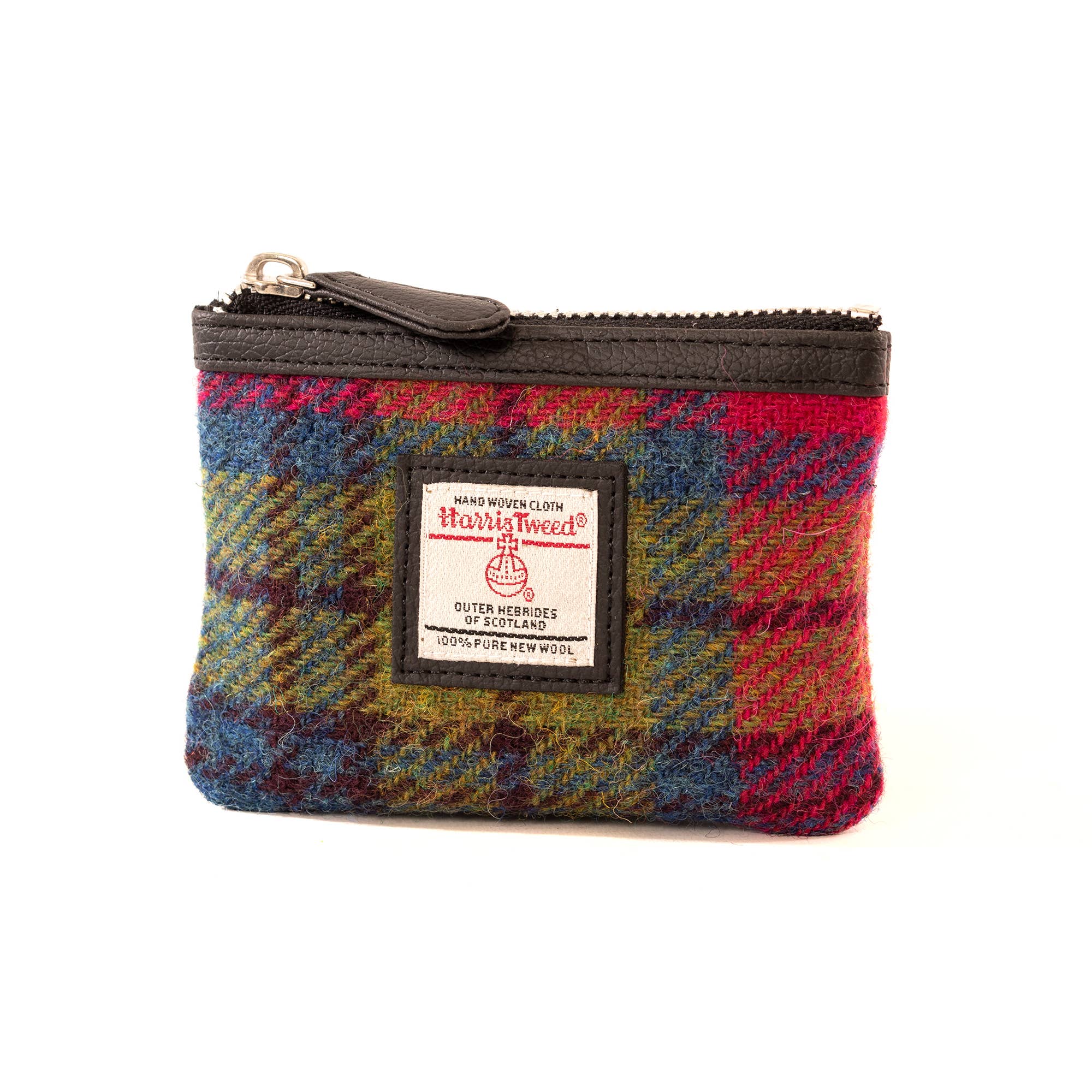 Harris Tweed Coin Purse Blue Pink Check