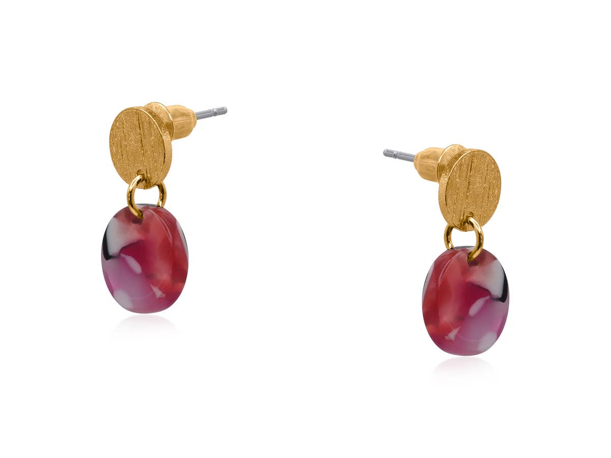 Talamanca Petite Resin Earrings: BLUE/LILAC