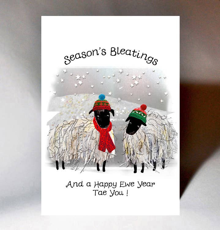 Season's Bleatings Sheep Card WWXM116