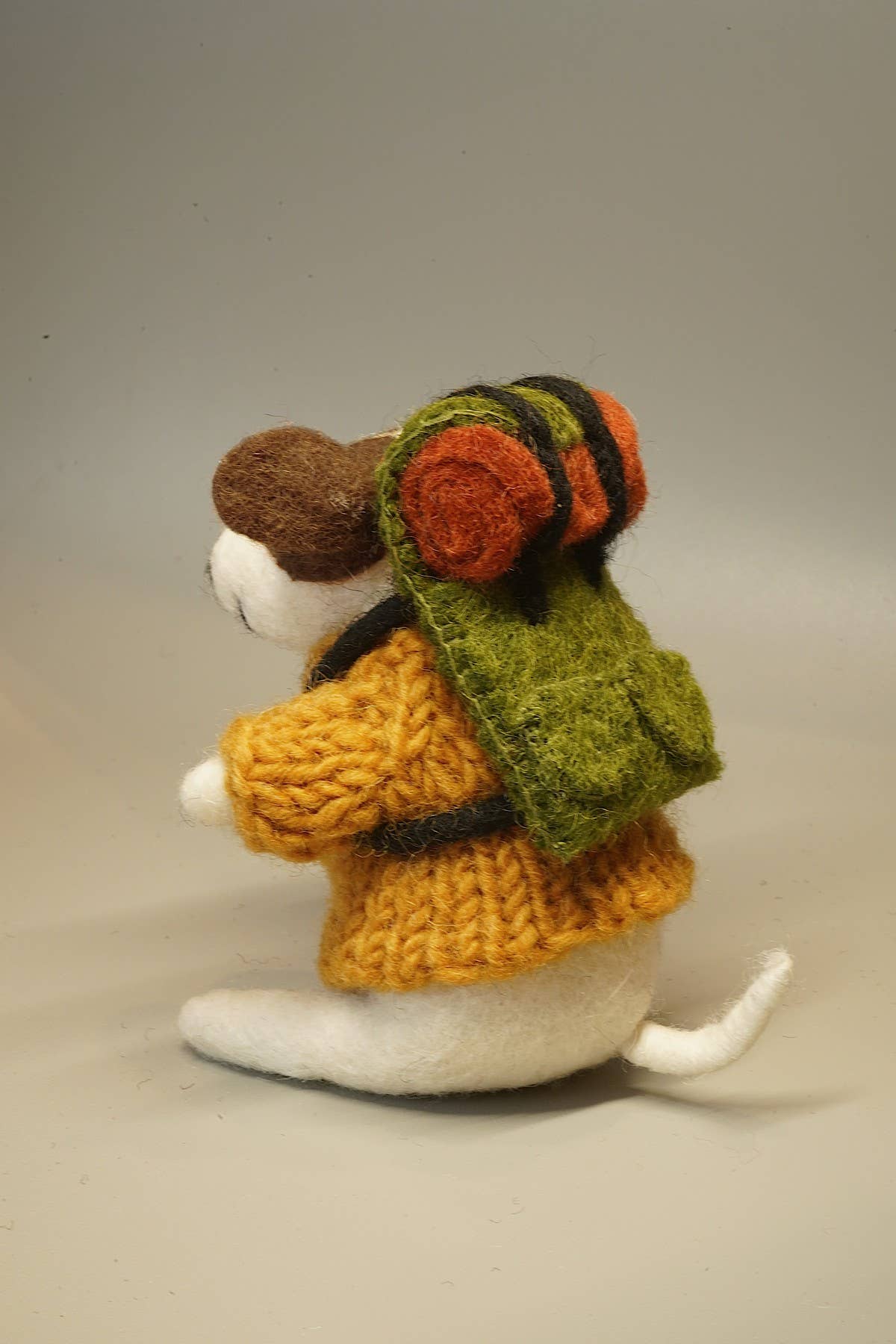 Roger - Hand Felted Wool Adventure Dog Standing Decoration: One Colour