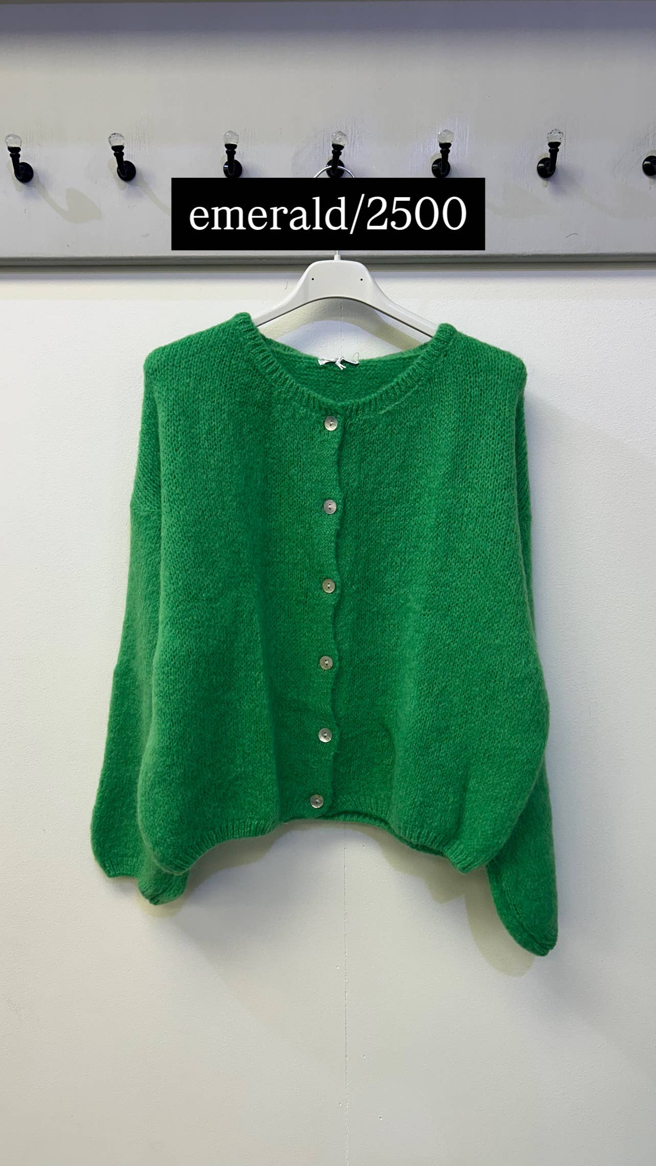 Button Through Mohair Cardigan: Cornflower / One Size: UK8 - UK14/16