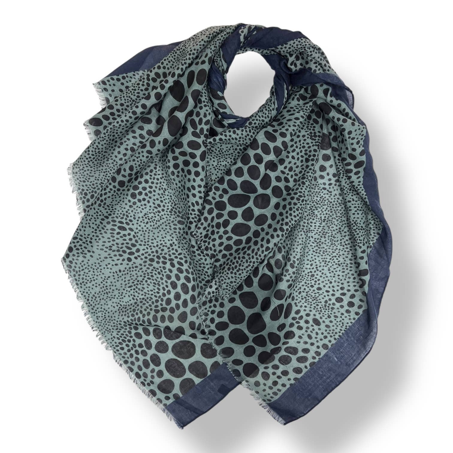 Leopard dots print scarf : Black