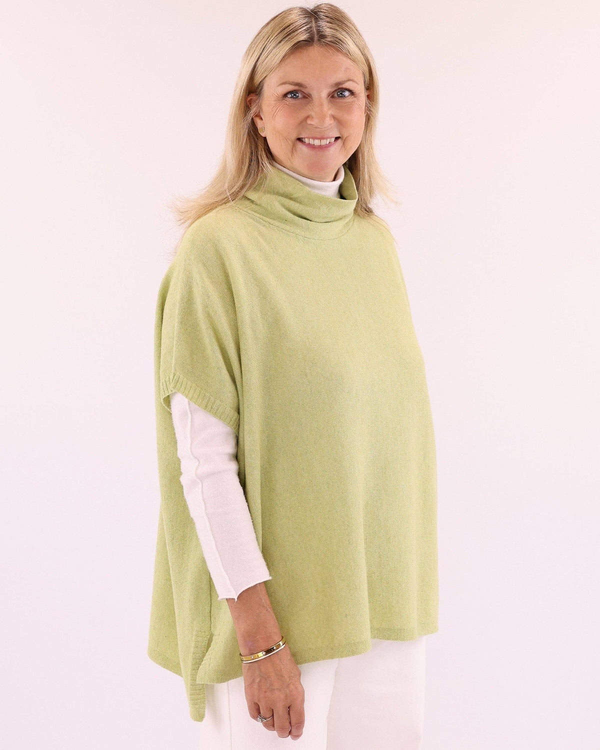 Classic Cashmere Blend Tunic: Peacock