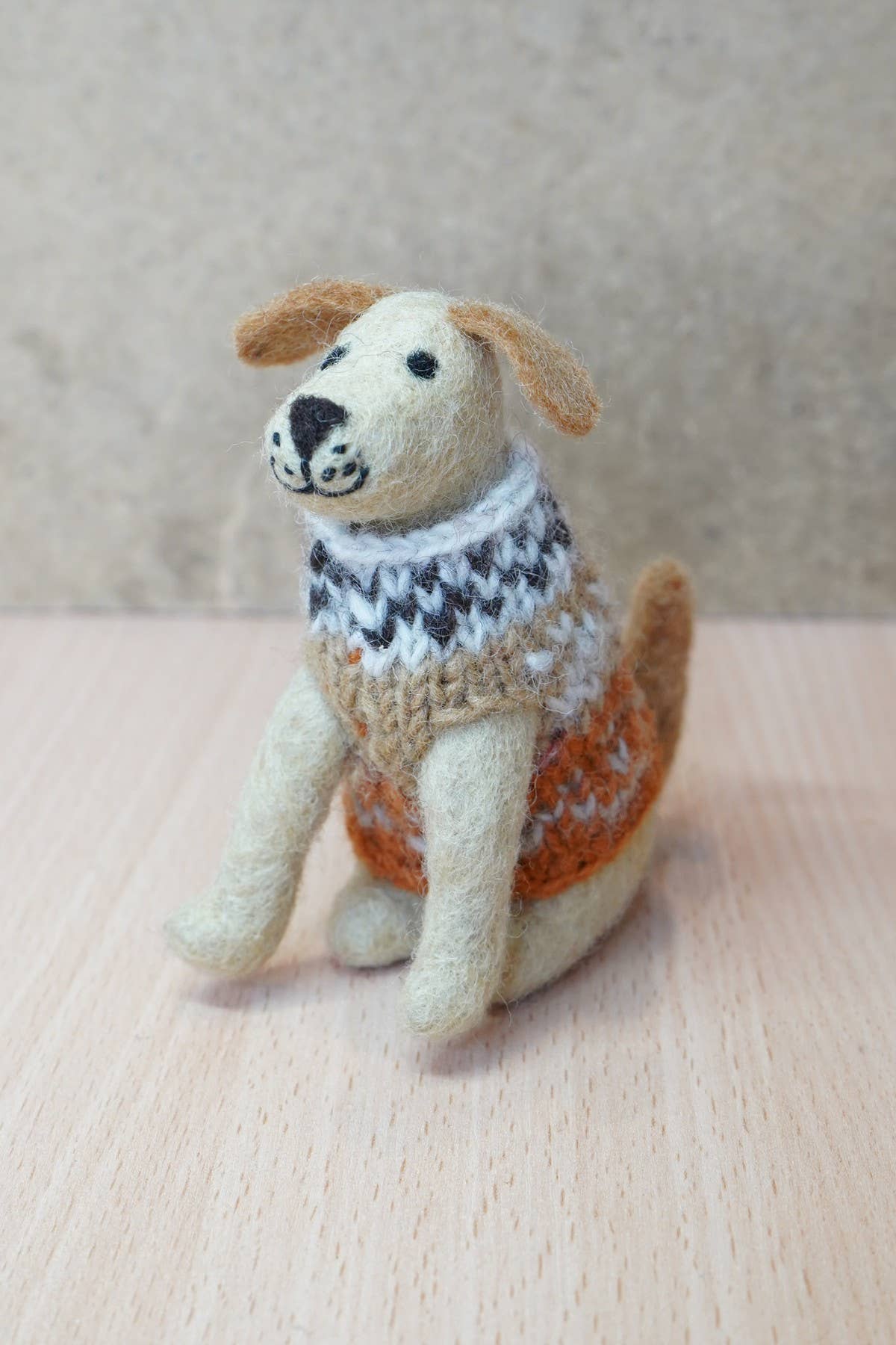 Laura - Hand Felted Wool Labrador Dog Standing Decoration: One Colour