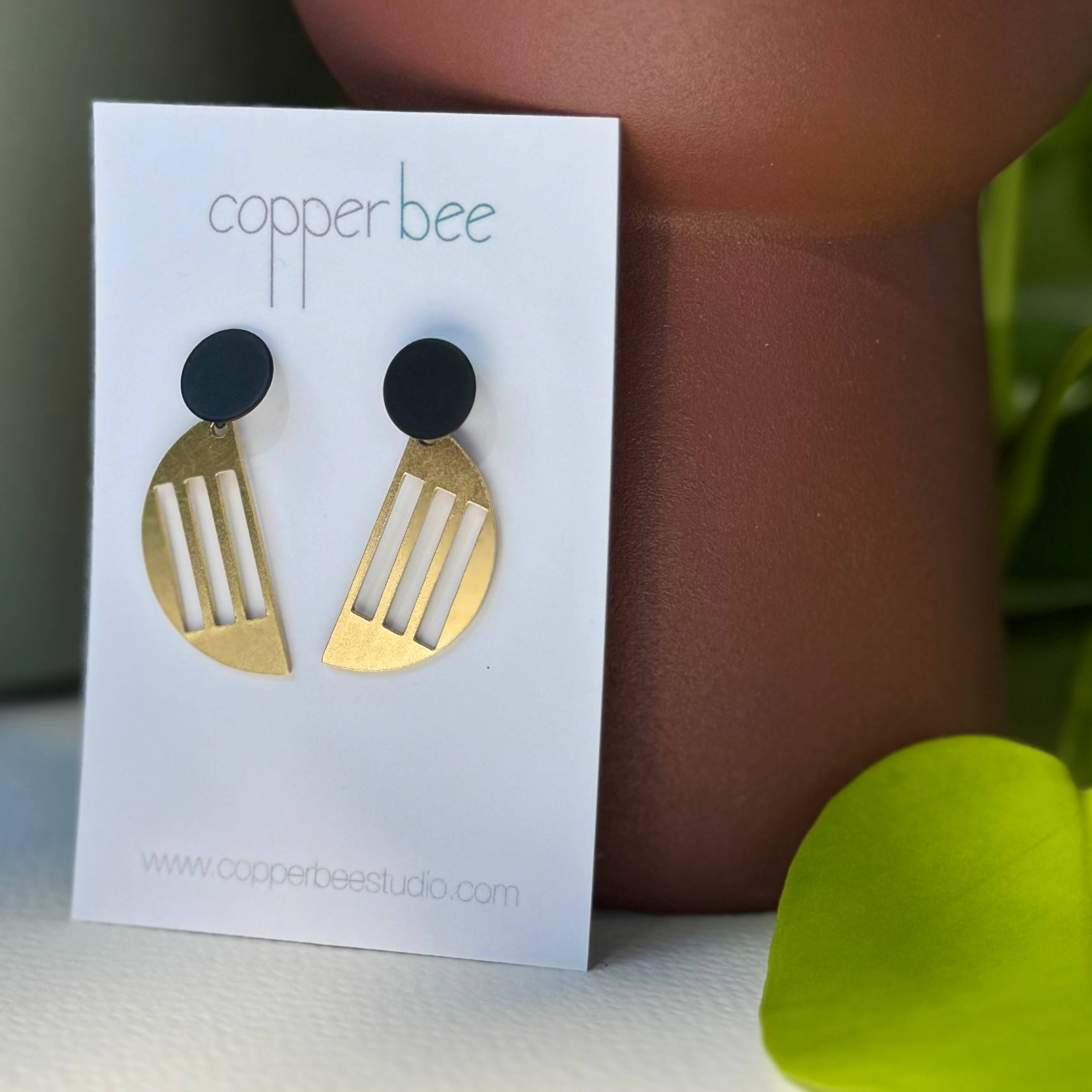 Bauhaus Collection | Parallel Earrings | BH002: Black