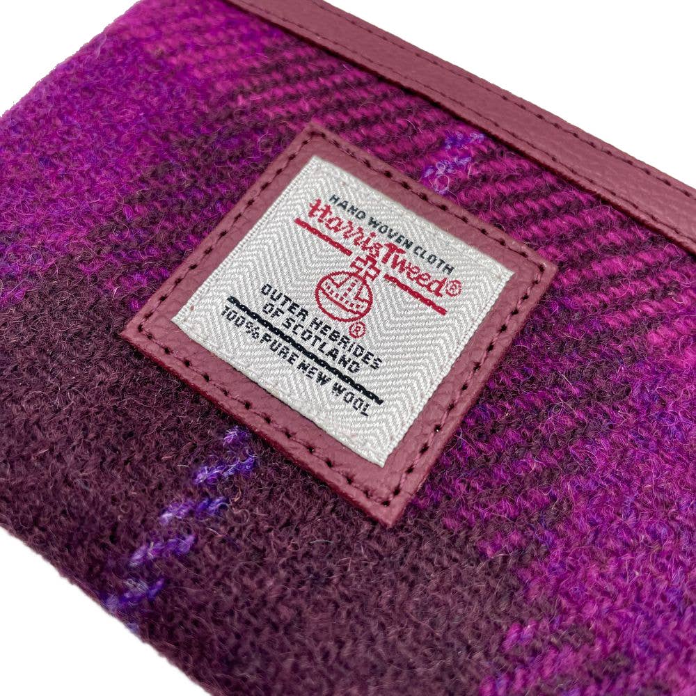 Harris Tweed Coin Purse Purple Check