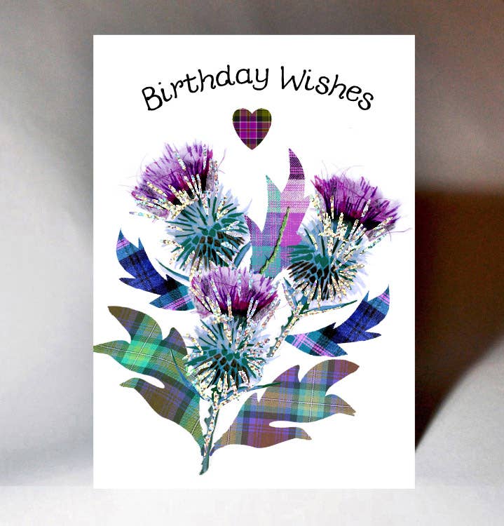 Birthday Thistles Card WWBD216
