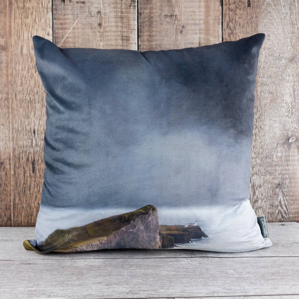 Neist Point Isle of Skye Velvet Cushion: Yes