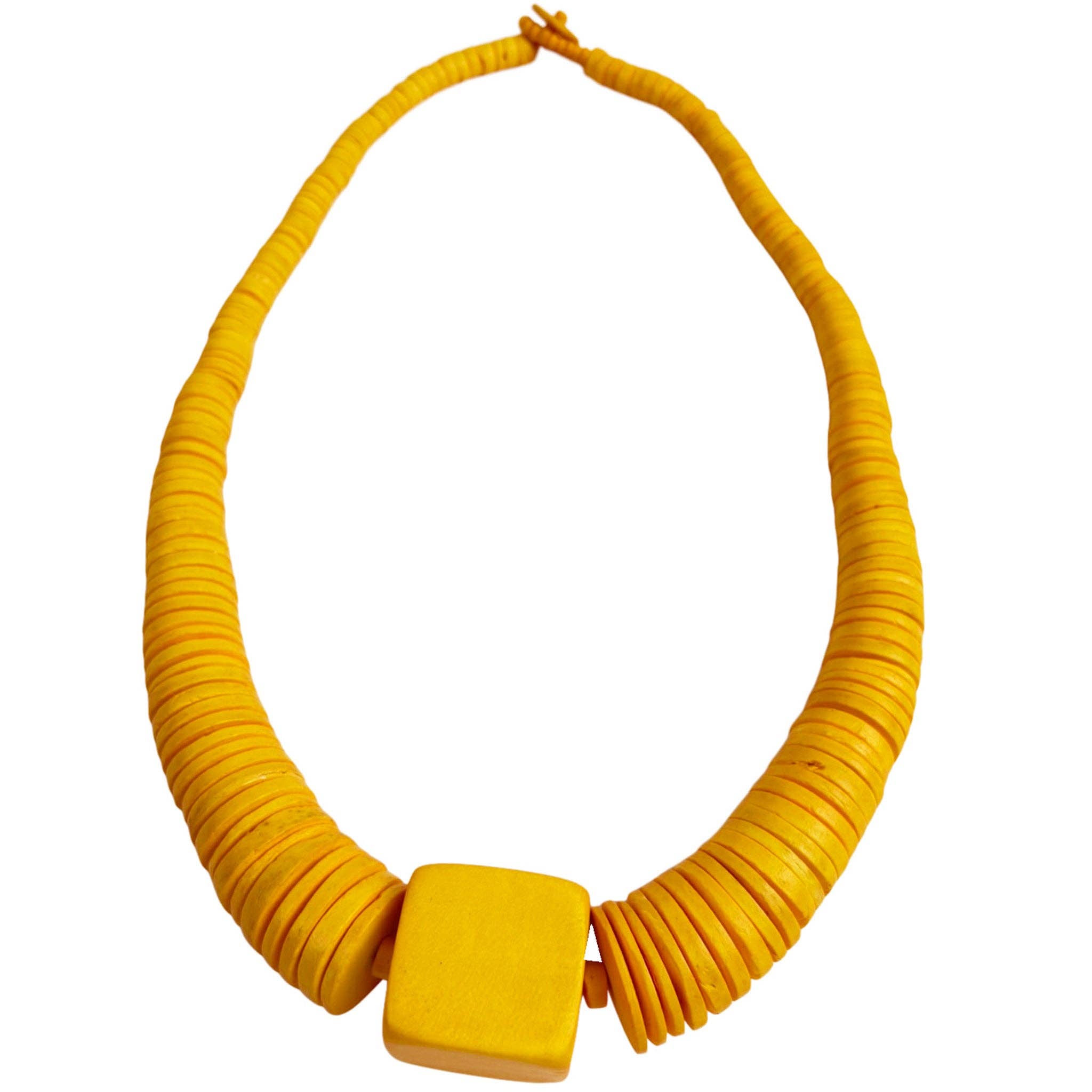 Square Pendant Necklace (x3 colours): Denim Blue