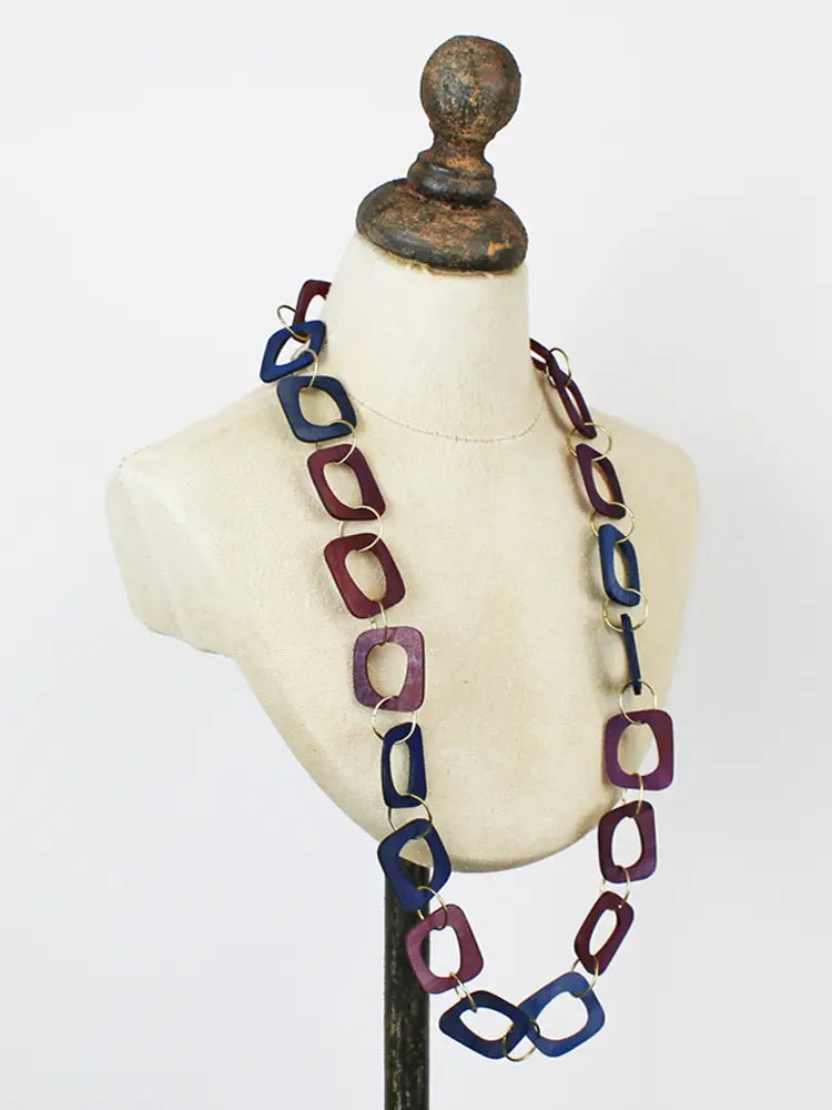 Tonal Horn Ring Necklace