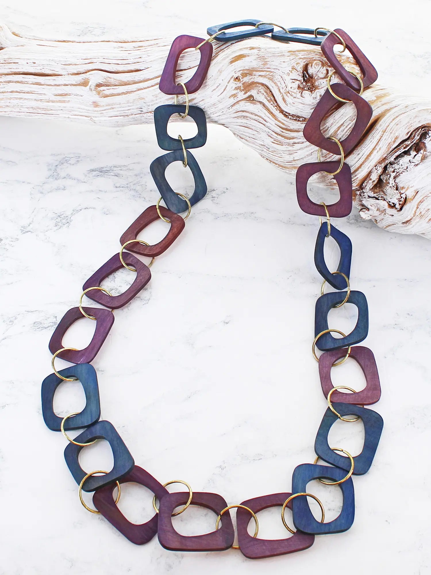 Tonal Horn Ring Necklace