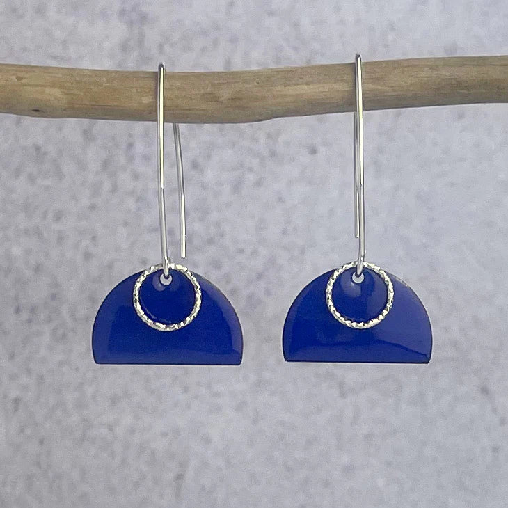 Cobalt Blue Tulip Earrings