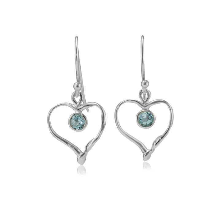 Topaz Hear Earrings
