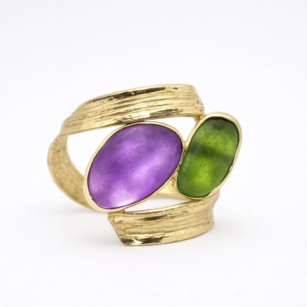 Brass Violet Green Bracelet