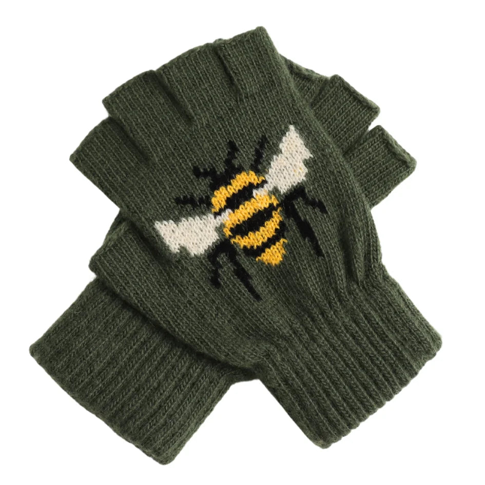 Bee Fingerless Gloves