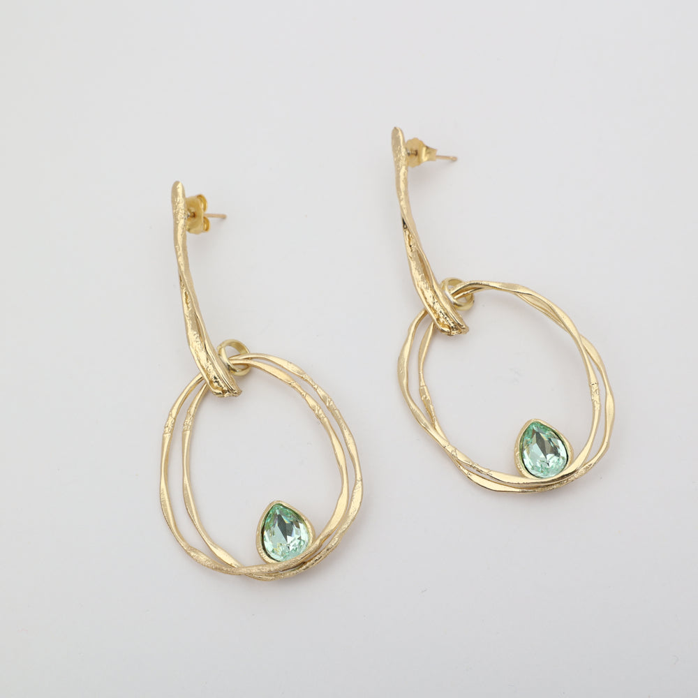 Chrysolite Brass Earrings