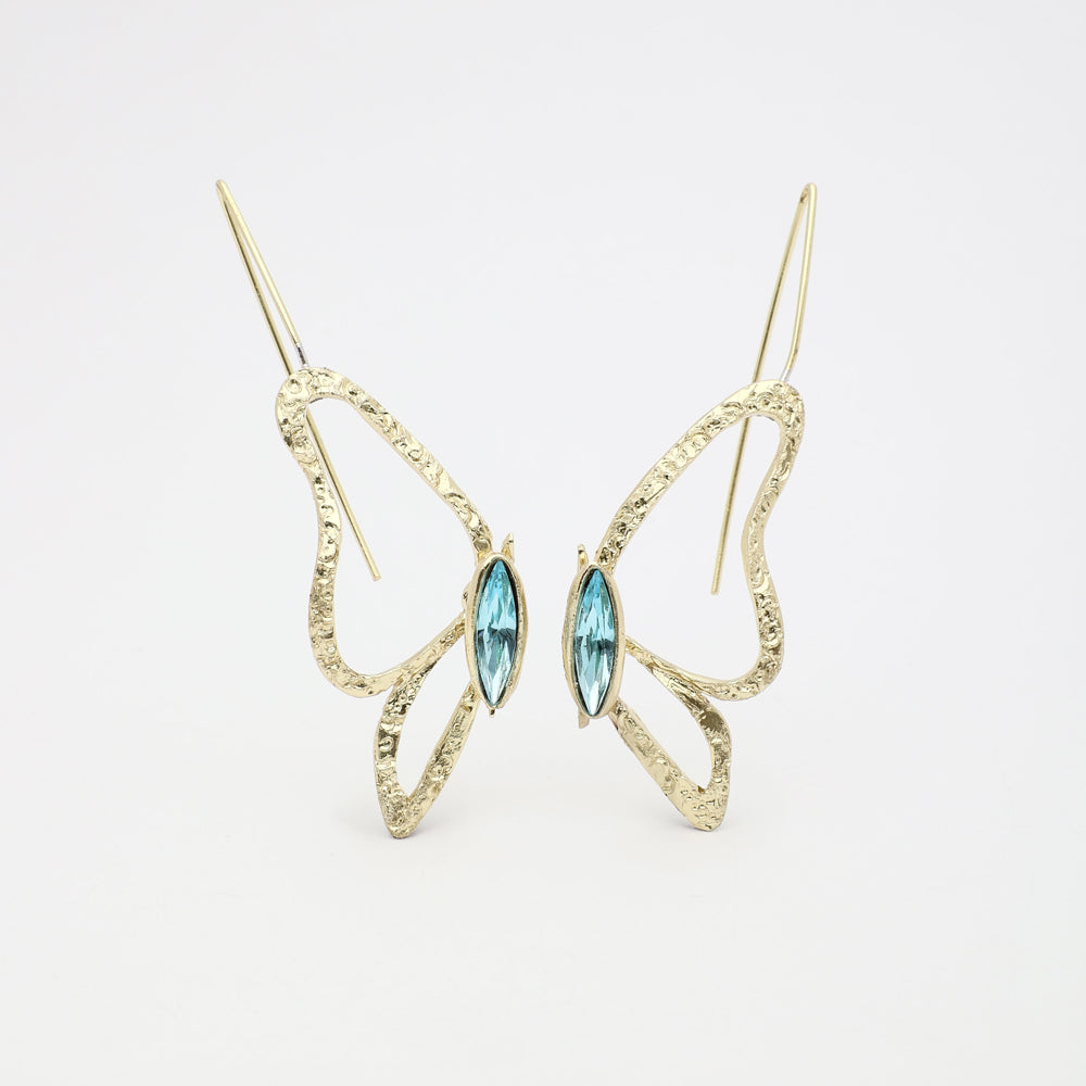 Brass Aqua Bohemica Earrings