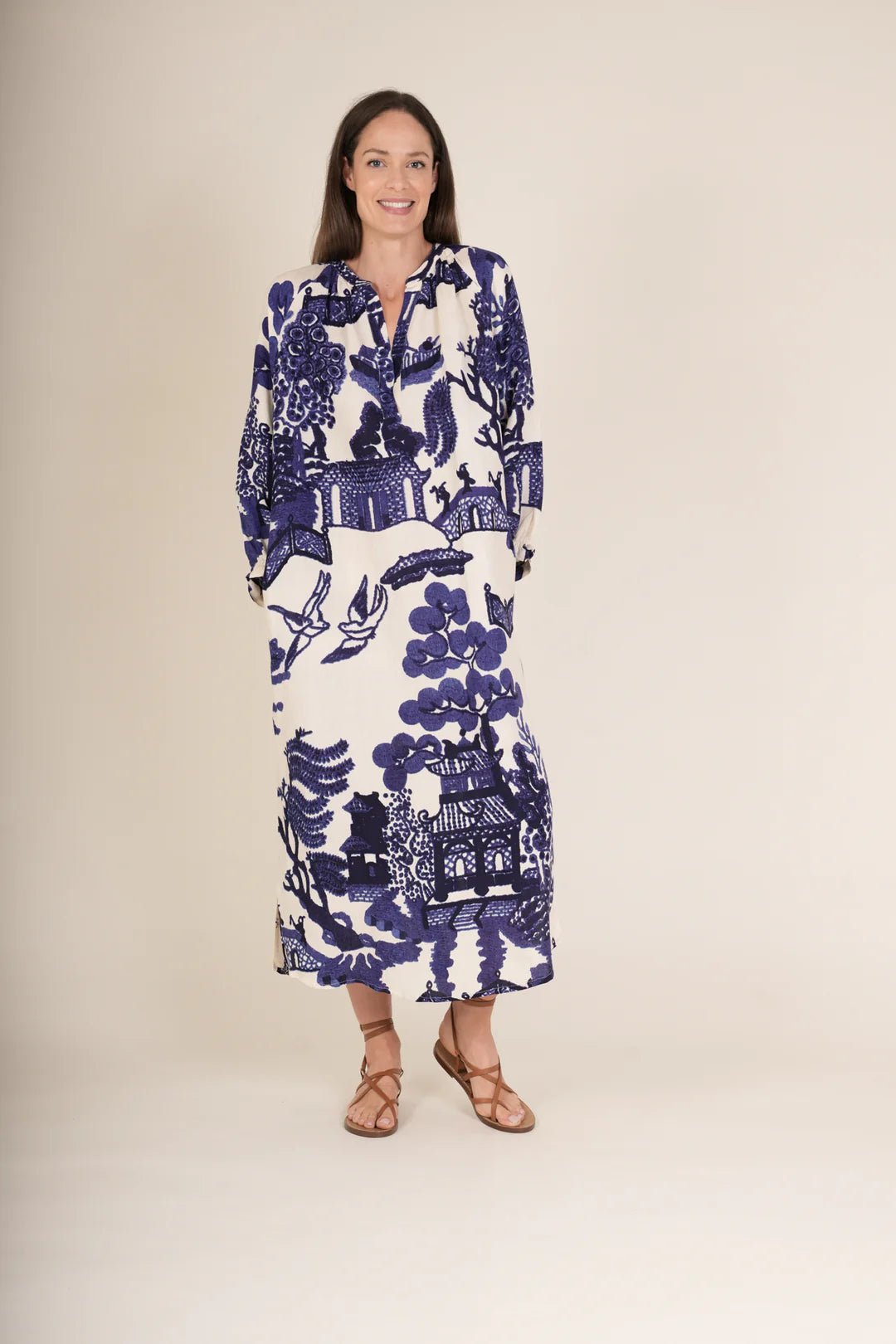 Blue Giant willow raglan dress